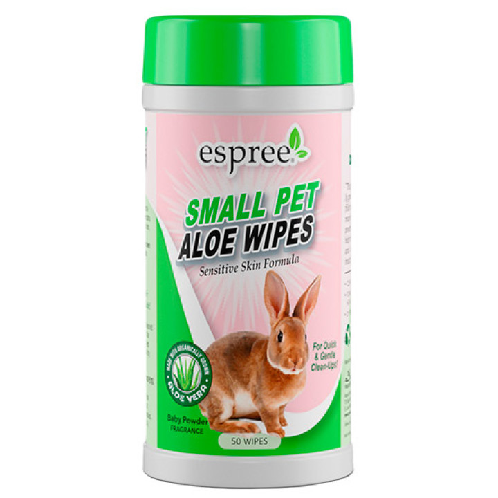 Espree Small Animal Wipes – вологі серветки Еспрі для грумінгу дрібних тварин 50 шт