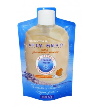 Крем-мыло «Мед и увлажняющее молочко» витаминизирующее (дой-пак) 300 г (4820058763421)
