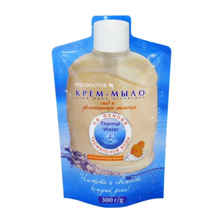 Крем-мило «Мед і зволожувальне молочко» вітамінізувальне (дой-пак) 300 г (4820058763421)