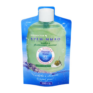 Крем-мило «Оливки і зволожувальне молочко» пом'якшувальне (дой-пак) 300 г (4820058763438)