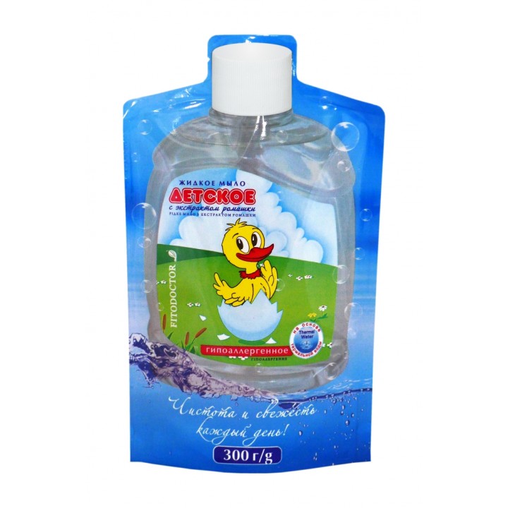 Жидкое мыло «Детское» с экстрактом ромашки гипоаллергенное (дой-пак) 300 г (4820215052498)