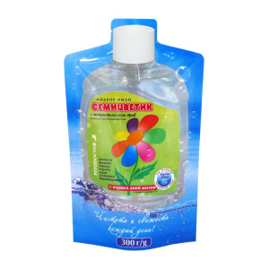 Жидкое мыло «Семицветик» с экстрактами семи трав (дой-пак) 300 г (4820215052511)
