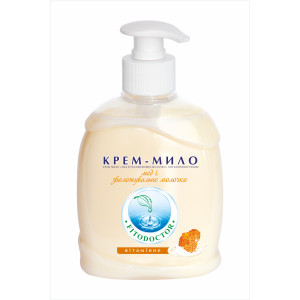 Крем-мило «Мед і зволожувальне молочко» вітамінізувальне 300 г (4820058762141)