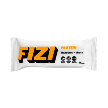 Батончик протеиновый в шоколадной глазури Fizi Hazelnut+Choco 45г