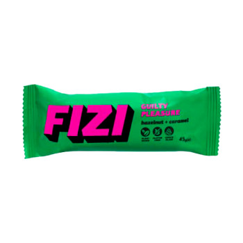 Батончик в шоколадной глазури Fizi Hazelnut+caramel 45г