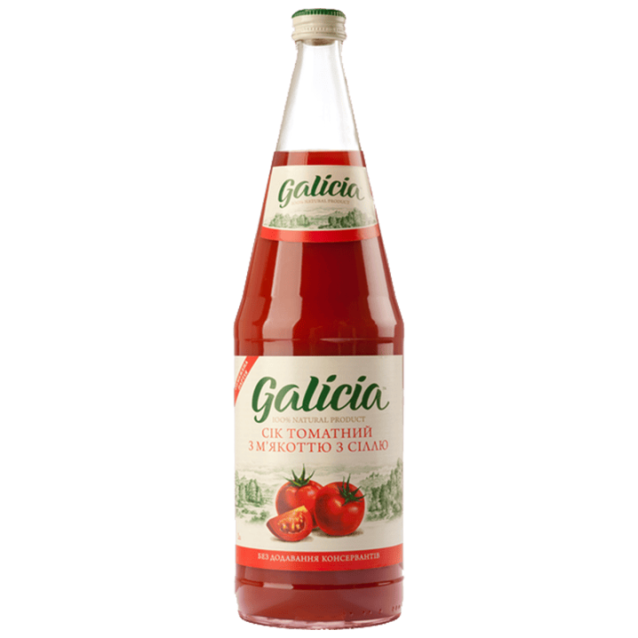 Сік Galicia томатний з сіллю 1л с/б