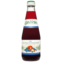 Сік Galicia яблучно-чорничний неосвітлений пастеризований 0,3л с/б