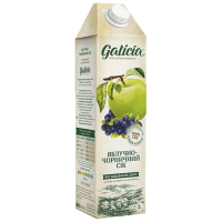 Сік Galicia яблучно-чорничний неосвітлений пастеризований TGA 1л
