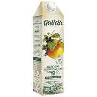 Сік Galicia яблучно-чорносмородиновий неосвітлений пастеризований TGA 1л