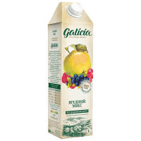 Сік Galicia з м’якоттю із суміші фруктів Ягідний мікс гомогенізований стерилізований TGA 1л