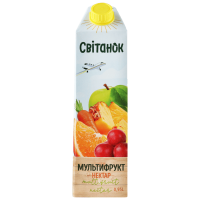 Нектар Світанок мультифруктовий неосвітлений стерилізований TGA 0,95 л