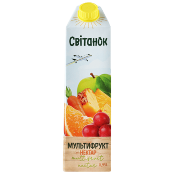 Нектар Світанок мультифруктовий неосвітлений стерилізований TGA 0,95 л