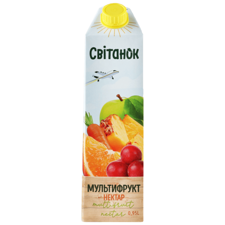 Нектар Світанок мультифруктовий неосвітлений стерилізований TGA 0,95 л