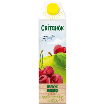 Нектар Світанок яблучно-вишневий освітлений пастеризований TGA 0,95 л