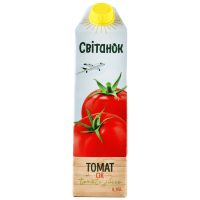 Сік Світанок томатний з сіллю відновлений гомогенізований стерилізований TGA 0,95 л