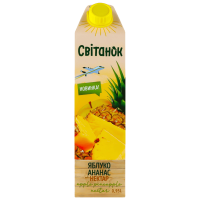 Нектар Світанок яблучно-ананасовий неосвітлений пастеризований TGA 0,95 л