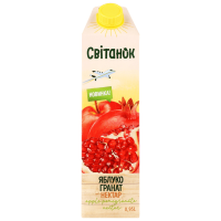 Нектар Світанок яблучно-гранатовий освітлений пастеризований TGA 0,95 л