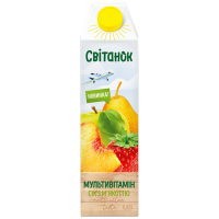 Сік Світанок мультивітамінний з м’якоттю гомогенізований стерилізований TGA 0,95 л