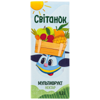Нектар Світанок мультифруктовий неосвітлений стерилізований TBA 0,2 л
