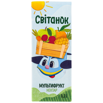 Нектар Світанок мультифруктовий неосвітлений стерилізований TBA 0,2 л