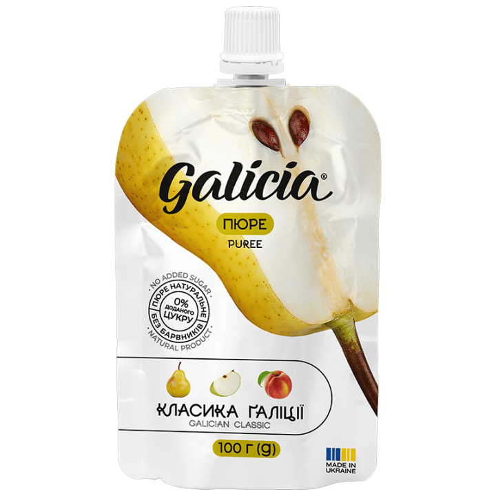 Пюре Galicia із суміші фруктів Класика Ґаліції пастеризоване 100 г