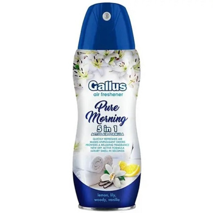 Освежитель воздуха Gallus Pure Morning 5в1, 300 мл (4251415302081)