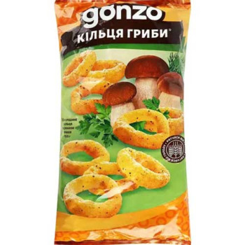 Кукурузные кольца Gonzo со вкусом грибов 150г