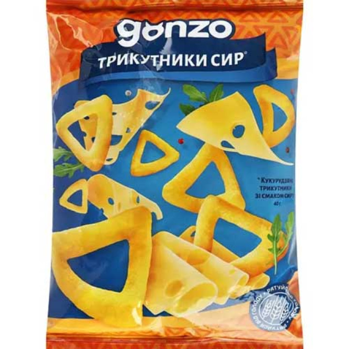 Кукурудзяні трикутники Gonzo зі смаком сиру 40г