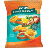 Кукурузные кольца Gonzo со вкусом кальмара 150г