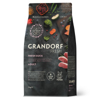 Grandorf FRESH DUCK & SWEET POTATO ADULT CAT - Беззерновий сухий корм для дорослих котів качка з бататом, 2 кг