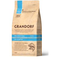 Сухой корм Grandorf White Fish and Turkey Adult Sensitive с белой рыбой и индейкой для кошек с чувствительной кожей и шерстью 2 кг