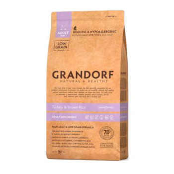 Сухой корм Grandorf Turkey Mini с индейкой для собак малых пород 3 кг