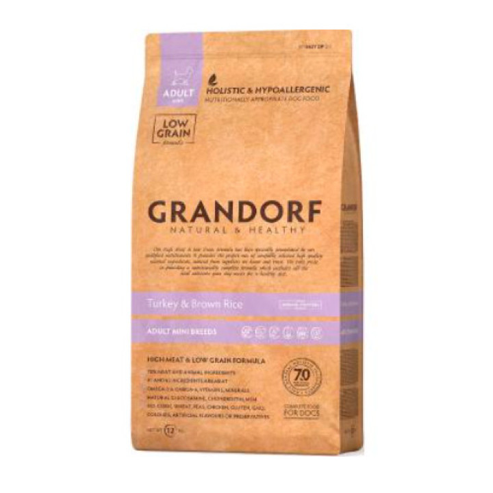 Сухой корм Grandorf Turkey Mini с индейкой для собак малых пород 1 кг