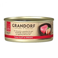 Вологий корм для котів Grandorf Tuna Fillet & Shrims філе тунця з креветками, 70 г