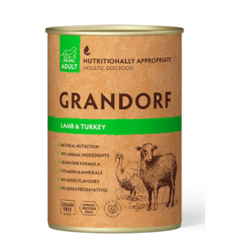 Влажный корм для собак Grandorf Dog Lamb & Turkey Adult с ягненком и индейкой, 400 г