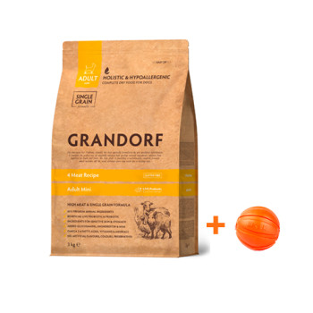 Grandorf Living Probiotics 4 Meat Mini - корм Грандорф 4 вида мяса с пробиотиками для собак малых пород 8 кг (93708)