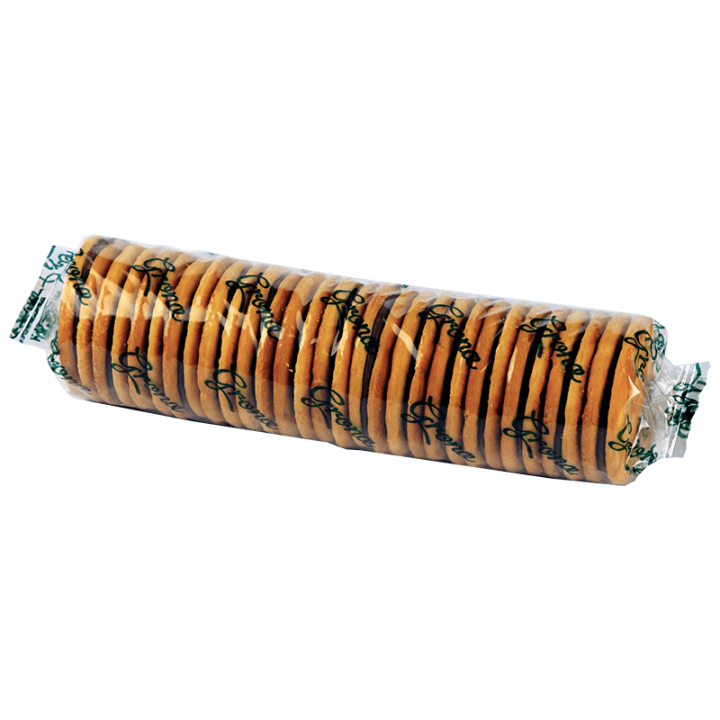 Печиво Grona затяжне Сендвіч Наполеон з шоколадно-апельсиновим смаком тубус 5,2кг