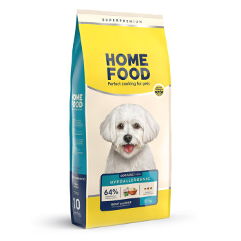 Гіпоалергенний сухий корм HOME FOOD для дорослих собак малих порід Форель та рис Hypoallergenic, 10 кг