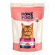 Сухой корм HOME FOOD здоровая кожа и блеск шерсти для взрослых кошек Индейка и лосось Healthy skin and shiny coat, 1.6 кг
