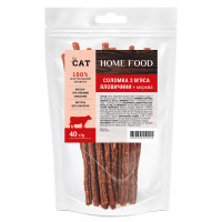 Лакомства для кошек HOME FOOD Соломка из мяса говядины + морковь, 40 г