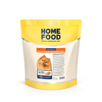Сухий корм HOME FOOD здорова шкіра та блиск шерсті для дорослих собак малих порід Індичка та лосось Healthy skin and shiny coat, 300 г