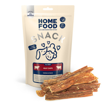 Лакомство для собак HOME FOOD Чипсы мясные, 40 г
