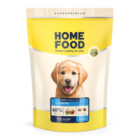 Гипоаллергенный сухой корм HOME FOOD для щенков средних и крупных пород Форель и рис Hypoallergenic. For puppies 1-12 месяцев, 1.6 кг