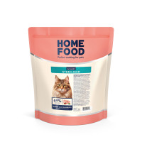 Сухий корм HOME FOOD для стерилізованих/кастрованих дорослих котів Кролик та журавлина For sterilised/neutered, 200 г