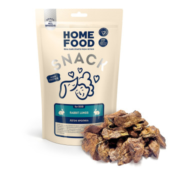 Лакомство для собак HOME FOOD Легкие кролика, 80 г