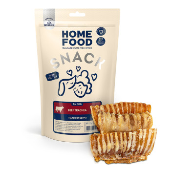 Лакомства для собак HOME FOOD Трахея говяжья, 80 г