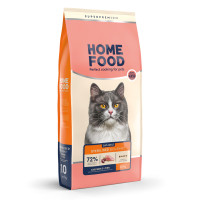 Сухий корм HOME FOOD для вибагливих стерилізованих/кастрованих дорослих котів Chicken & Liver For sterilised/neutered Gourmet, 10 кг