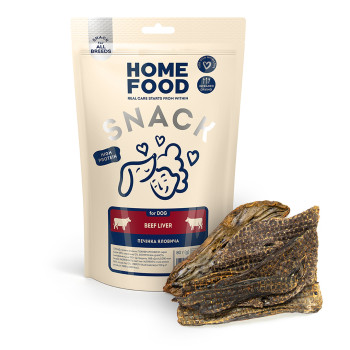 Лакомство для собак HOME FOOD Печень говяжья, 80 г
