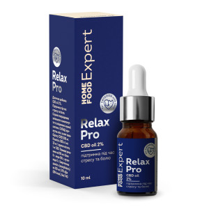 Диетическая добавка CBD oil 2% для уменьшения тревожности и боли Relax Pro HOME FOOD Expert, 10 мл