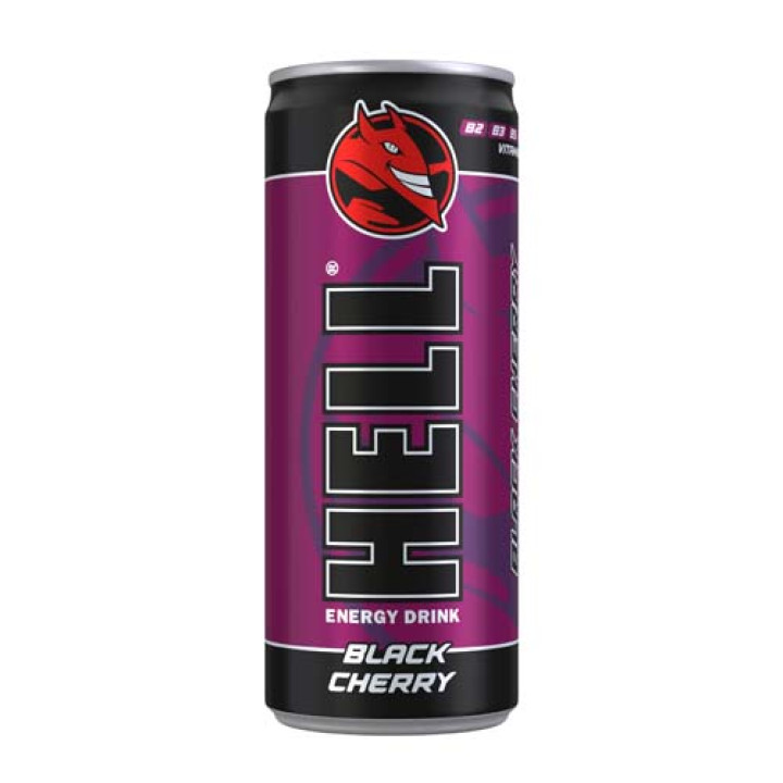 Напій безалкогольний енергетичний газований Hell Black Cherry 250 ml